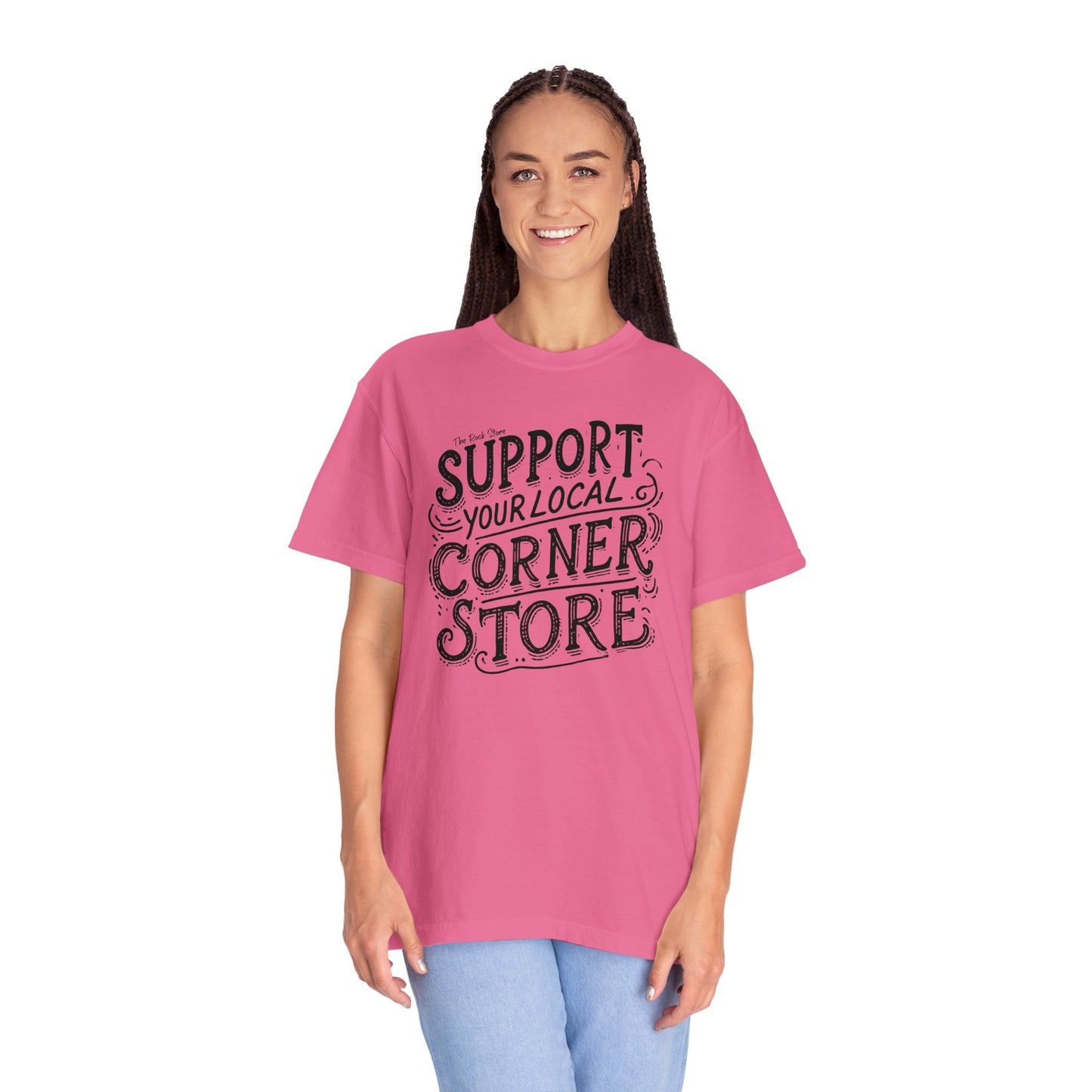 Support Your Local Store Unisex Garment-Dyed T-shirt