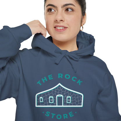 Rock Store White Dual Color Unisex Garment-Dyed Hoodie