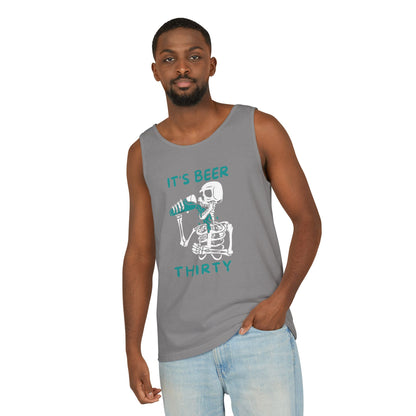 Beer Thirty Unisex Garment-Dyed Tank Top