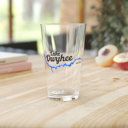 Lake Owyhee Outline Pint Glass, 16oz