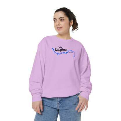 Lake Owyhee Outline Unisex Garment-Dyed Sweatshirt