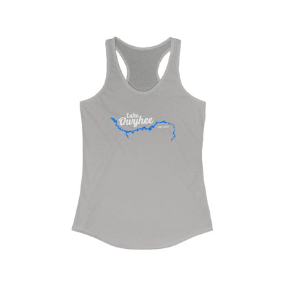 Lake Owyhee Outline Women's Ideal Racerback Tank