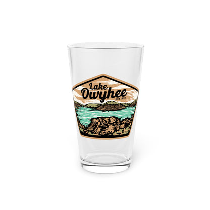 Lake Owyhee Patch Pint Glass, 16oz