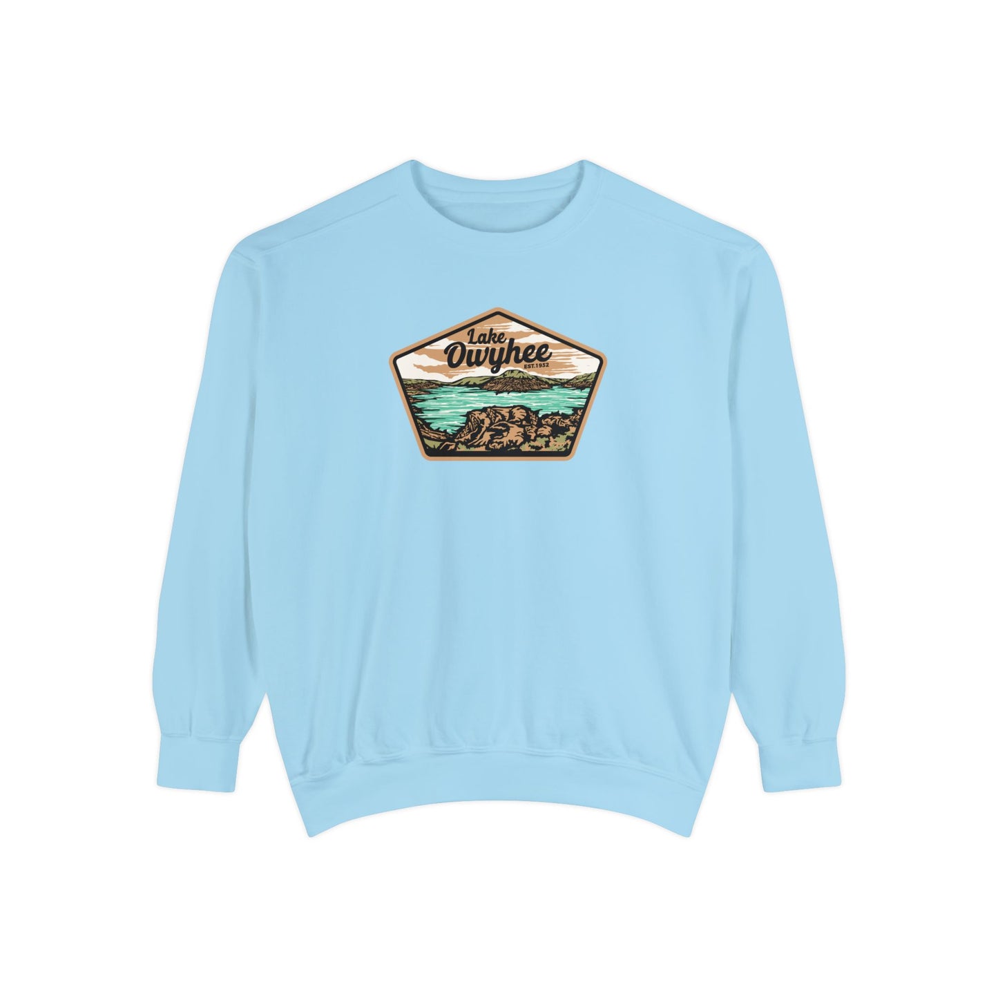 Lake Owyhee Patch Unisex Garment-Dyed Sweatshirt