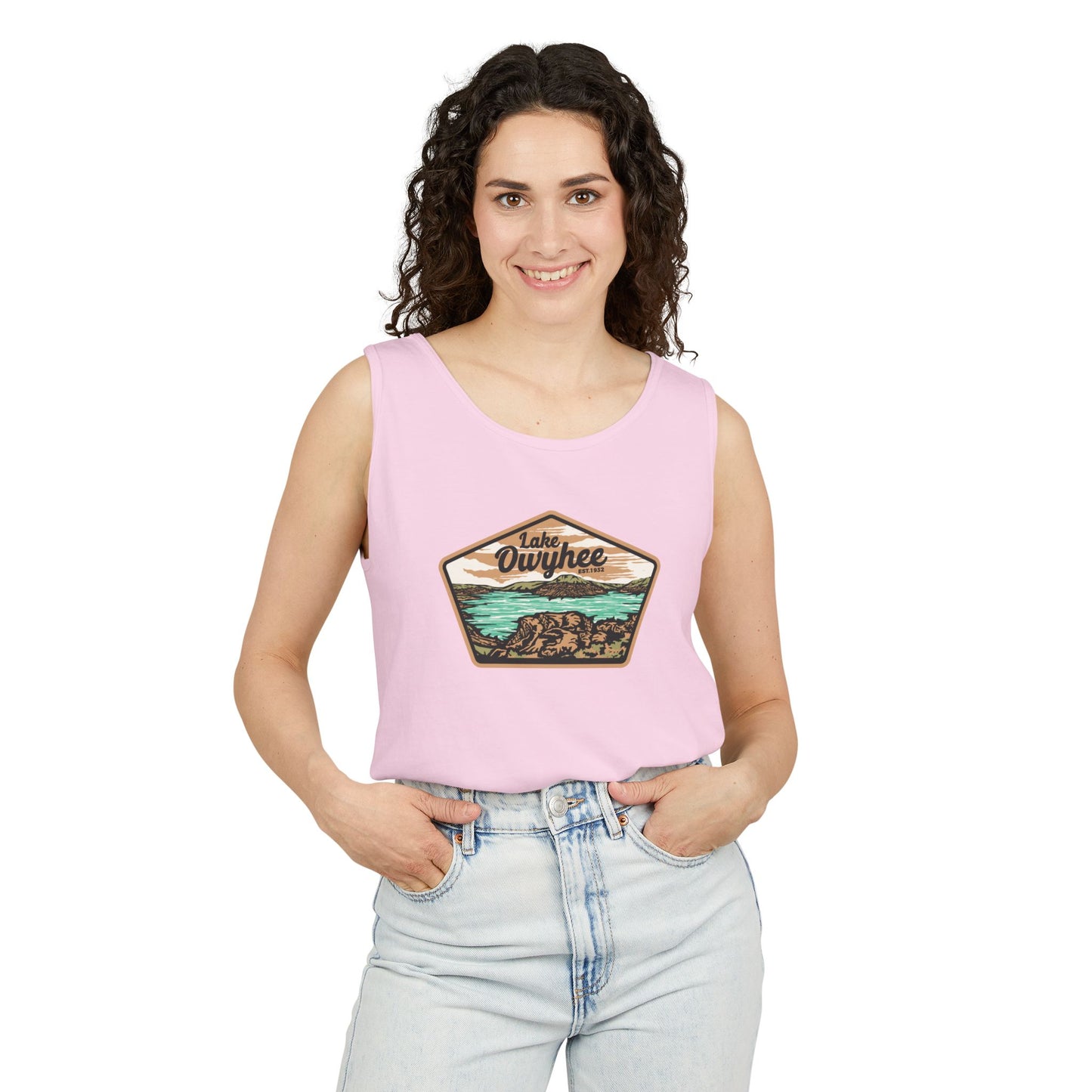 Lake Owyhee Patch Unisex Garment-Dyed Tank Top