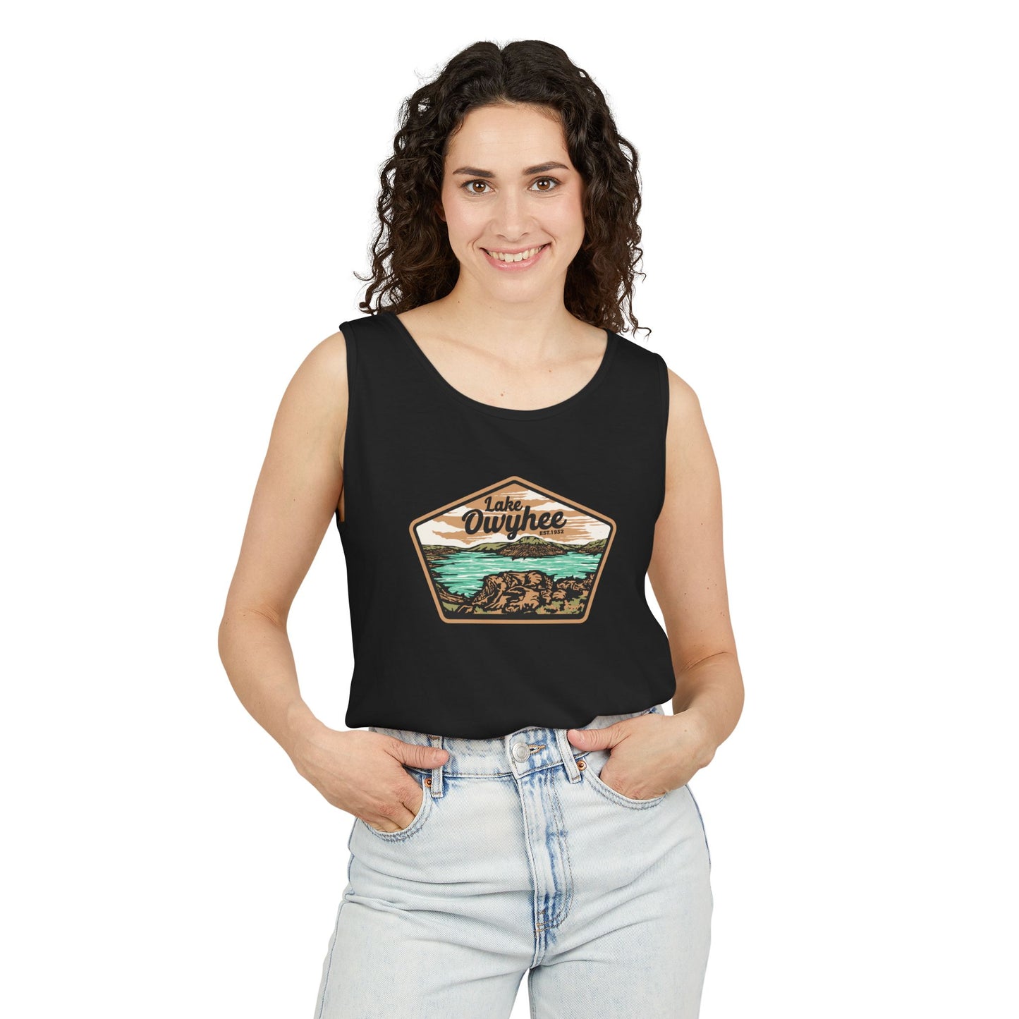 Lake Owyhee Patch Unisex Garment-Dyed Tank Top