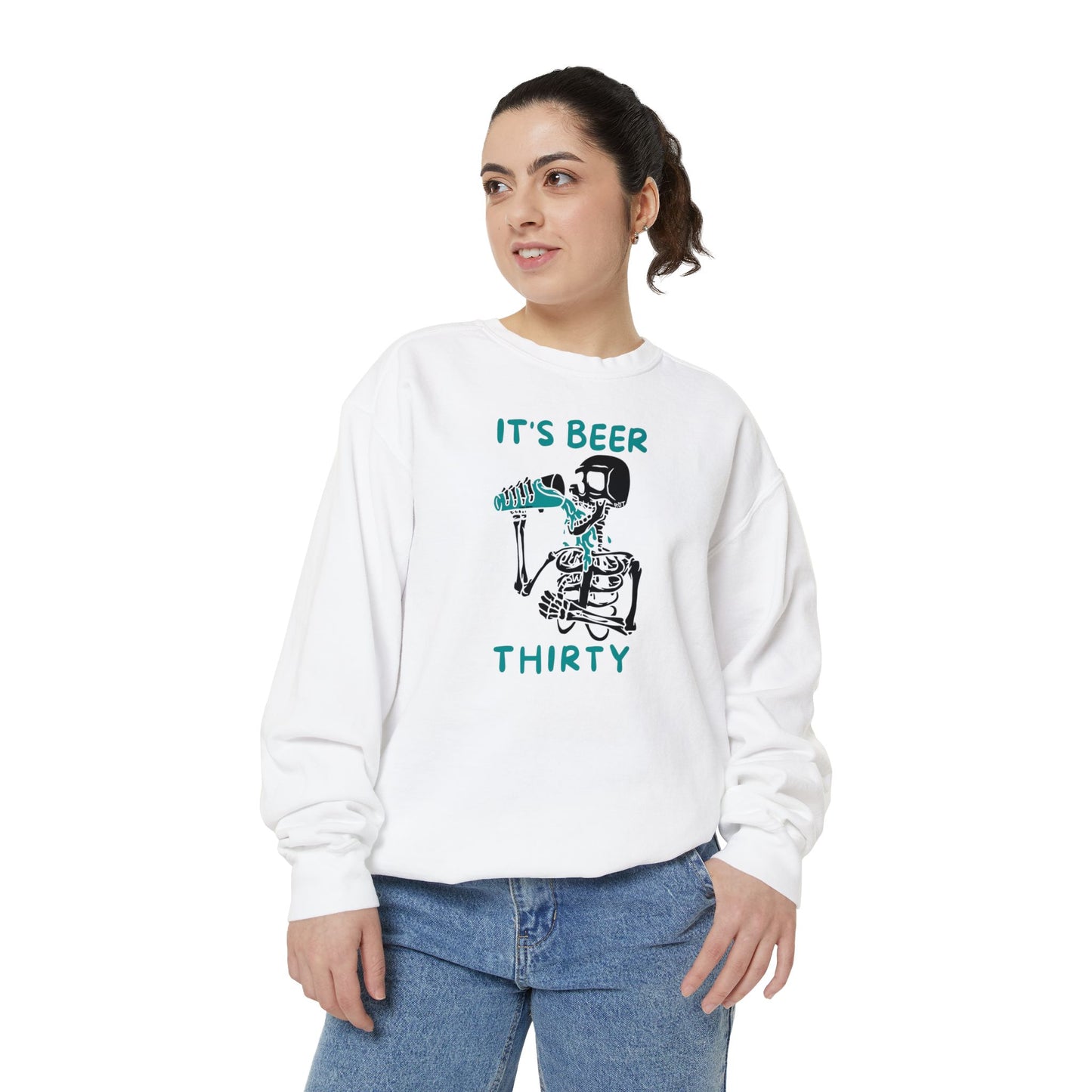 Beer Thirty Unisex Garment-Dyed Sweatshirt