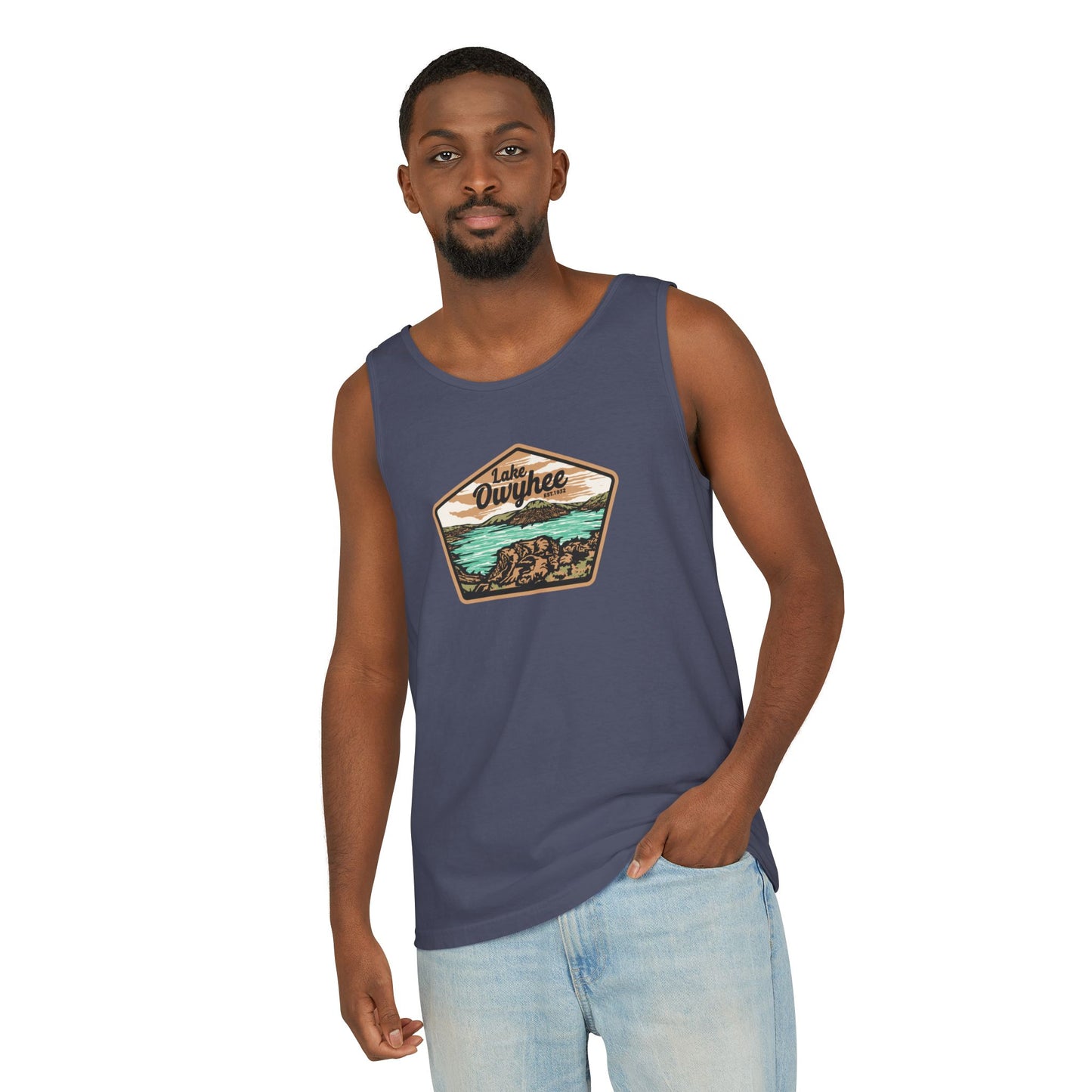 Lake Owyhee Patch Unisex Garment-Dyed Tank Top