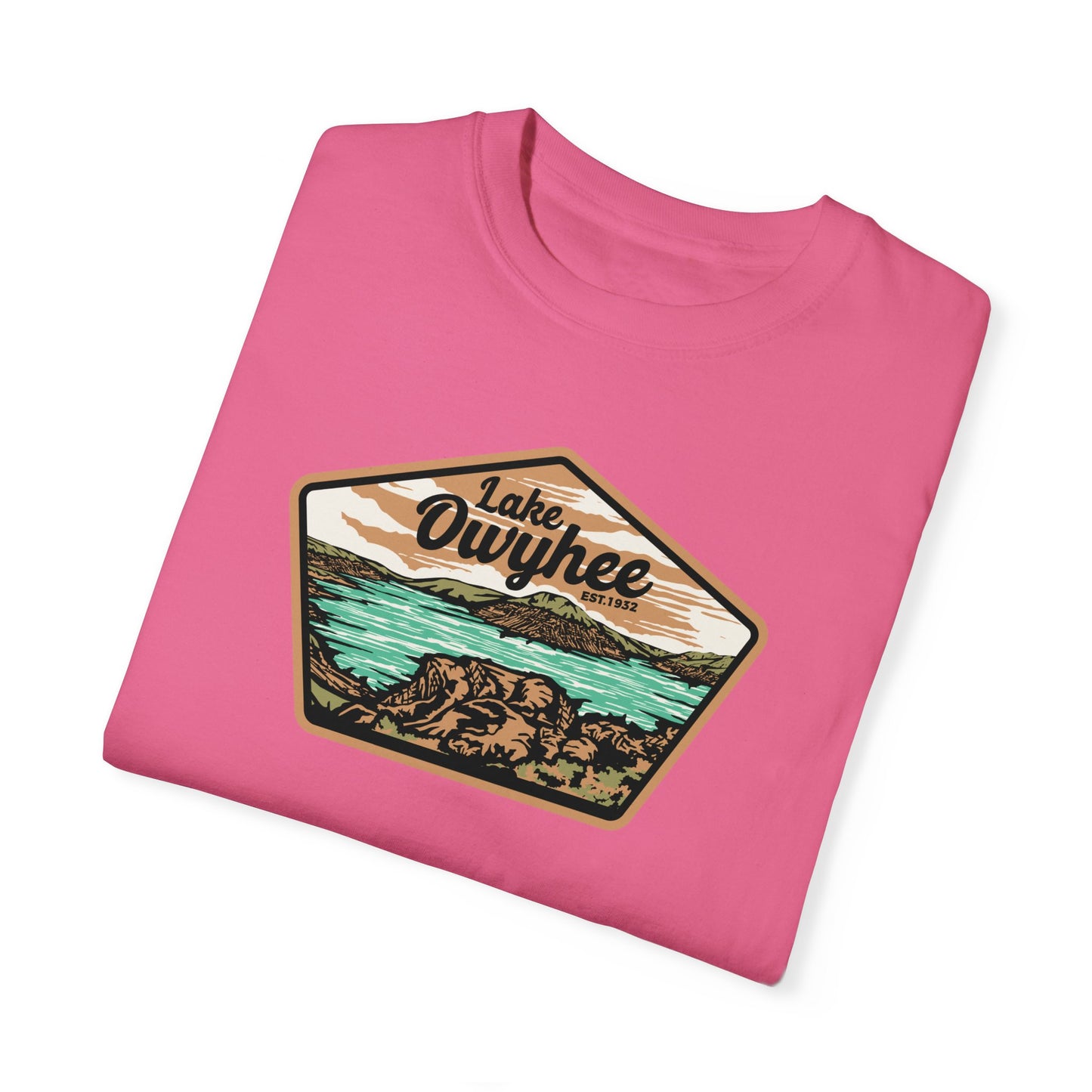 Lake Owyhee Patch Unisex Garment-Dyed T-shirt