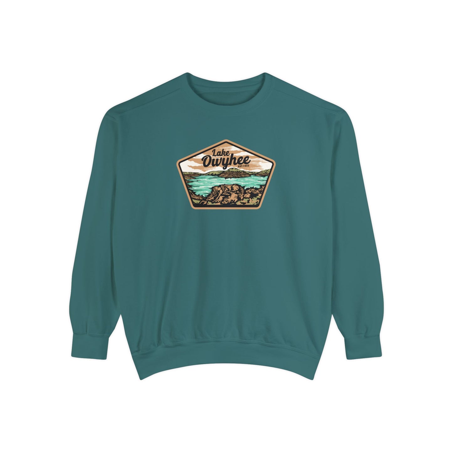 Lake Owyhee Patch Unisex Garment-Dyed Sweatshirt