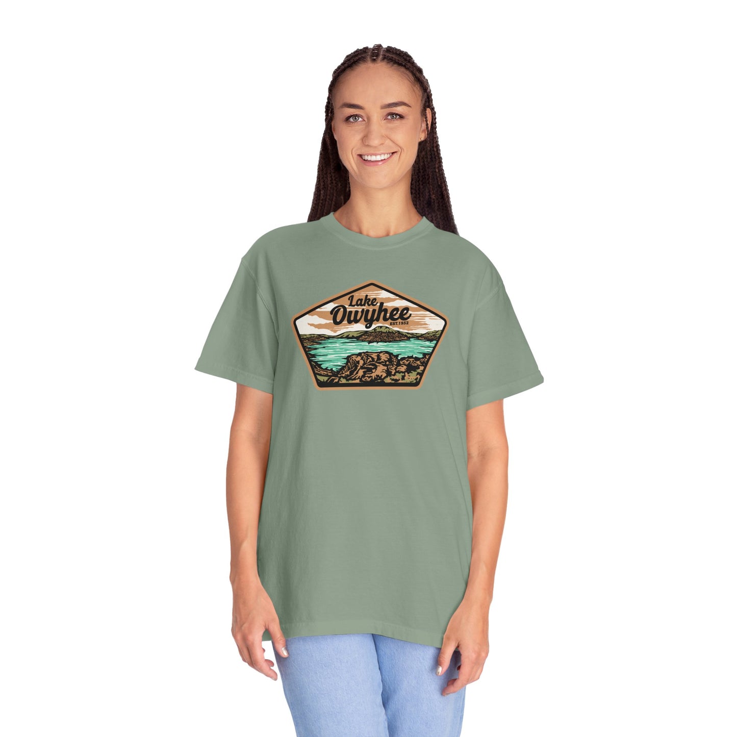 Lake Owyhee Patch Unisex Garment-Dyed T-shirt