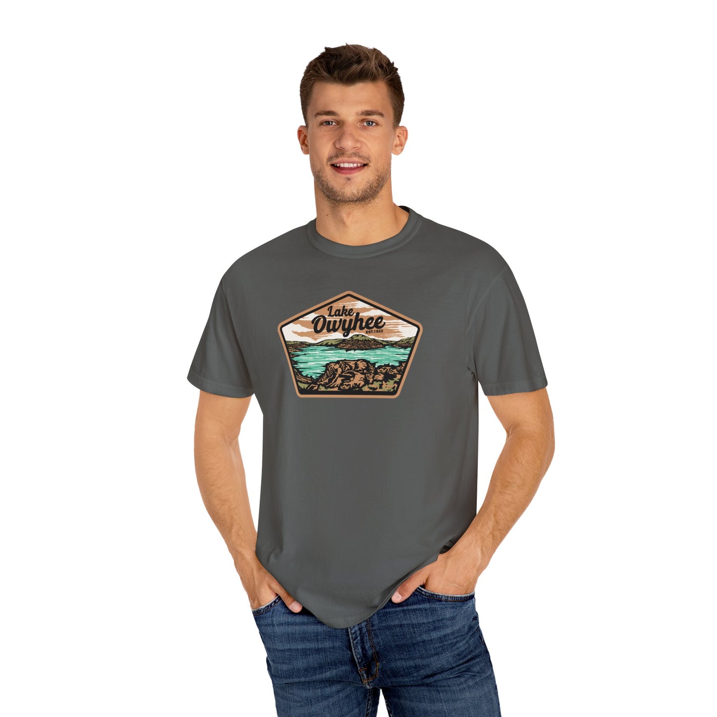 Lake Owyhee Patch Unisex Garment-Dyed T-shirt