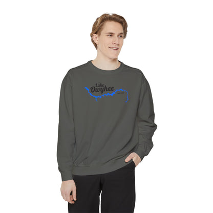 Lake Owyhee Outline Unisex Garment-Dyed Sweatshirt