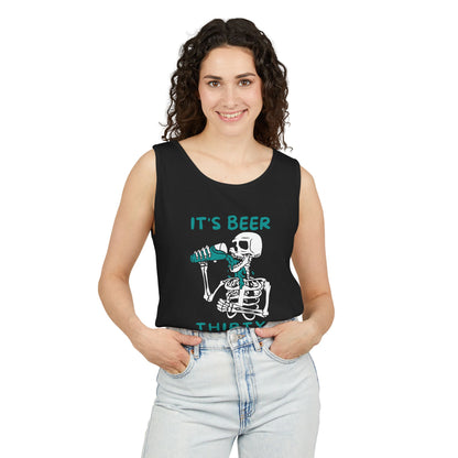 Beer Thirty Unisex Garment-Dyed Tank Top