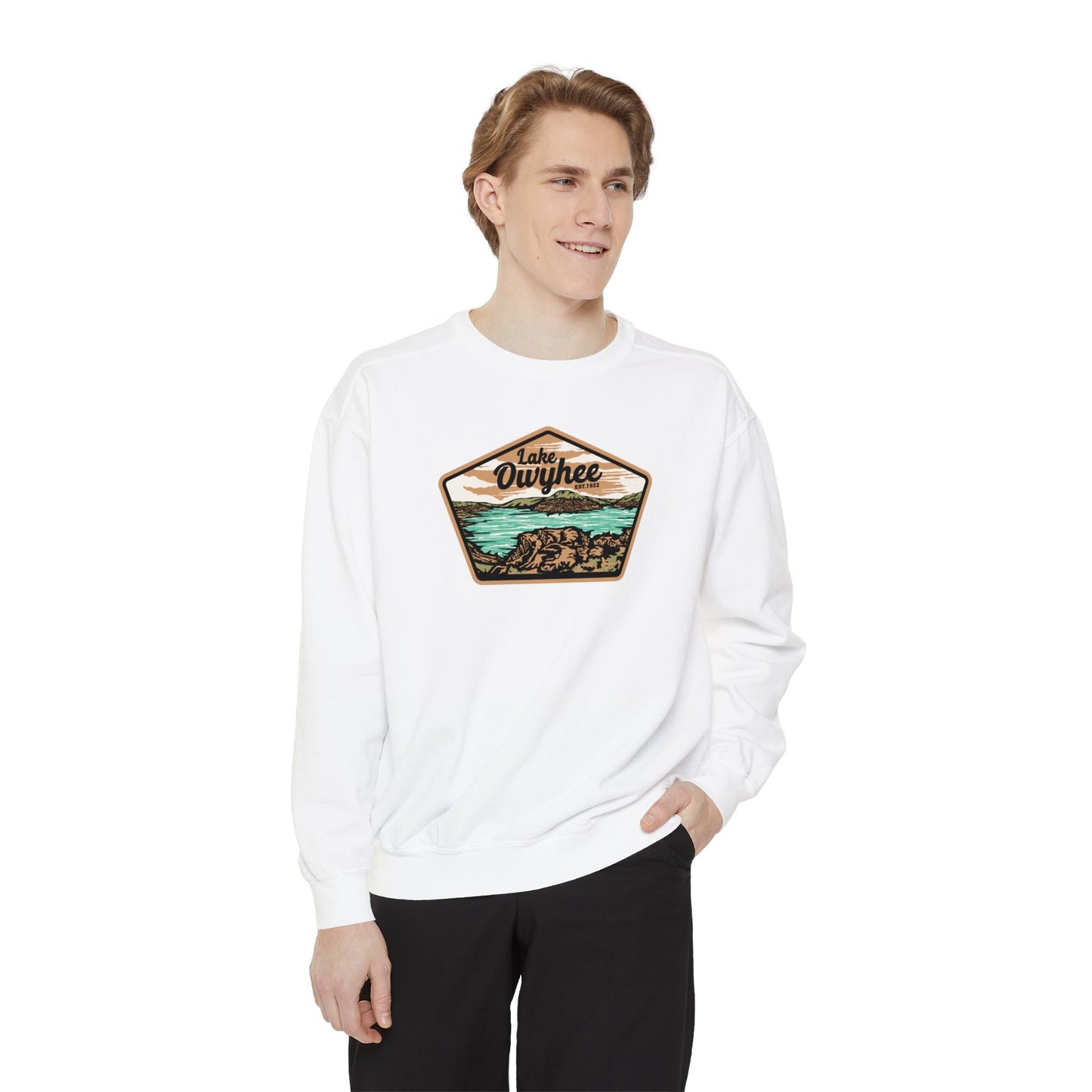 Lake Owyhee Patch Unisex Garment-Dyed Sweatshirt