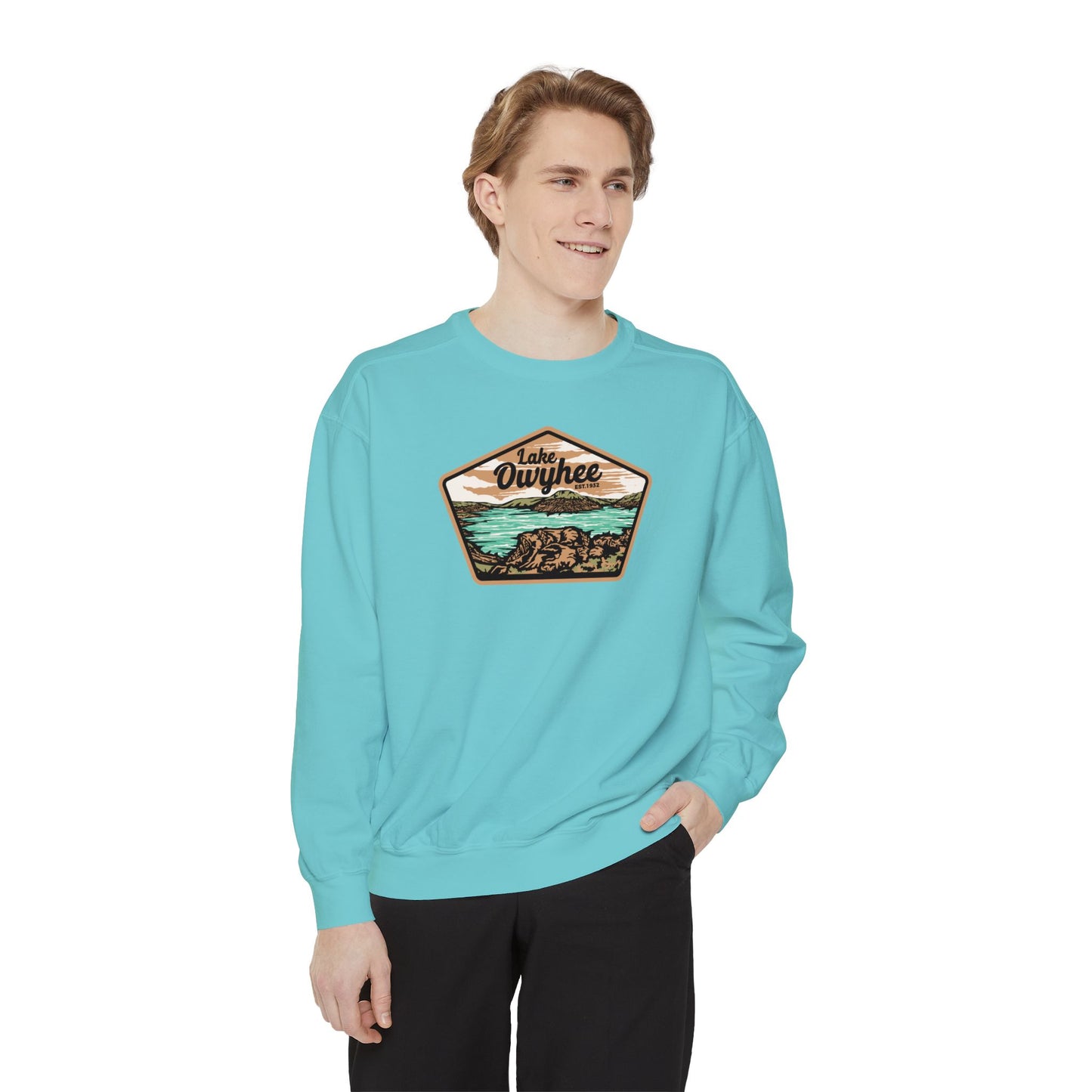 Lake Owyhee Patch Unisex Garment-Dyed Sweatshirt