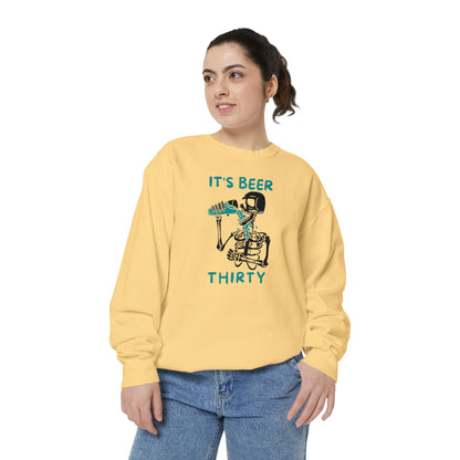 Beer Thirty Unisex Garment-Dyed Sweatshirt