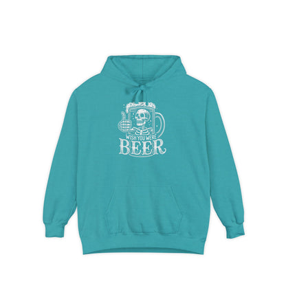 Wish You Were Beer Unisex Garment-Dyed Hoodie