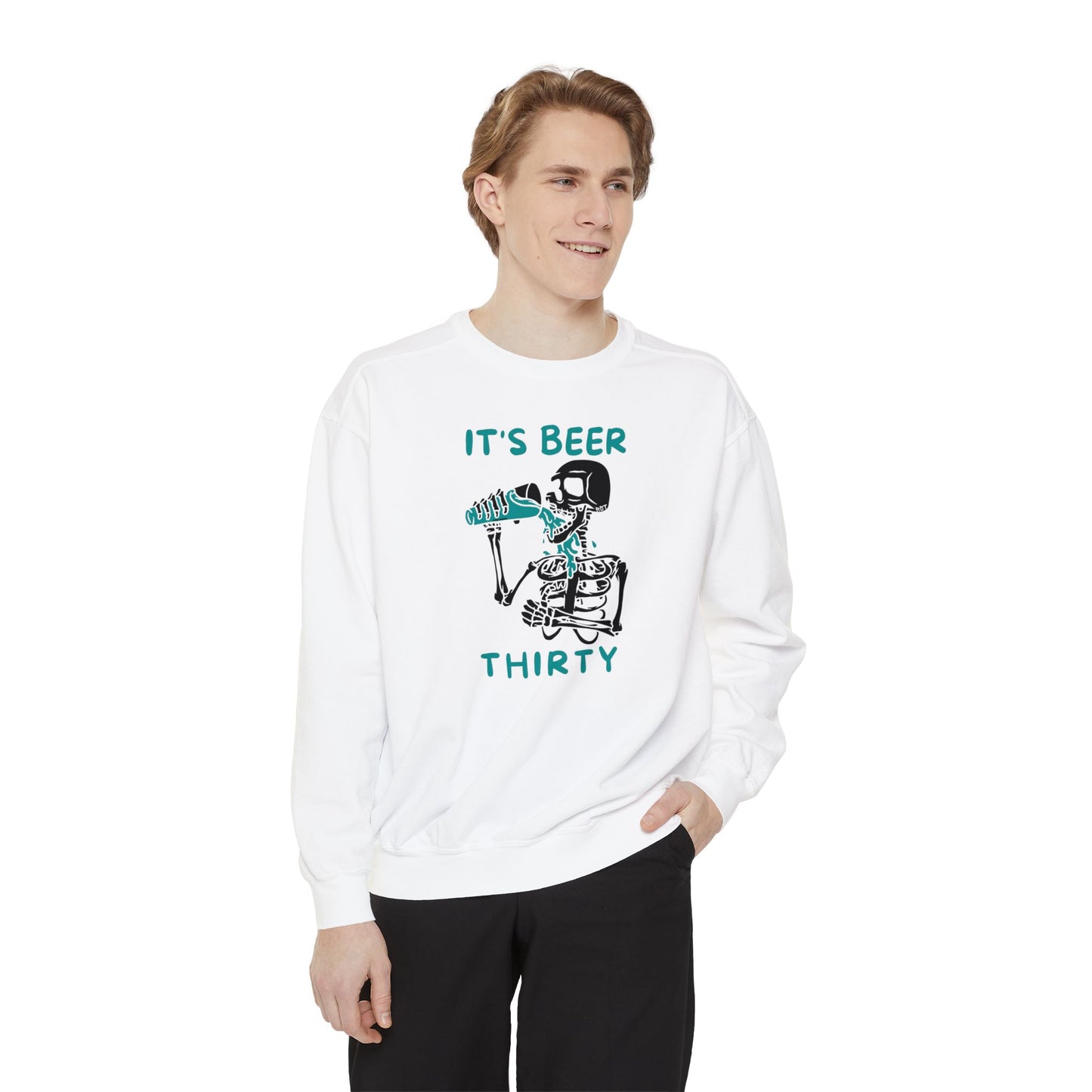 Beer Thirty Unisex Garment-Dyed Sweatshirt