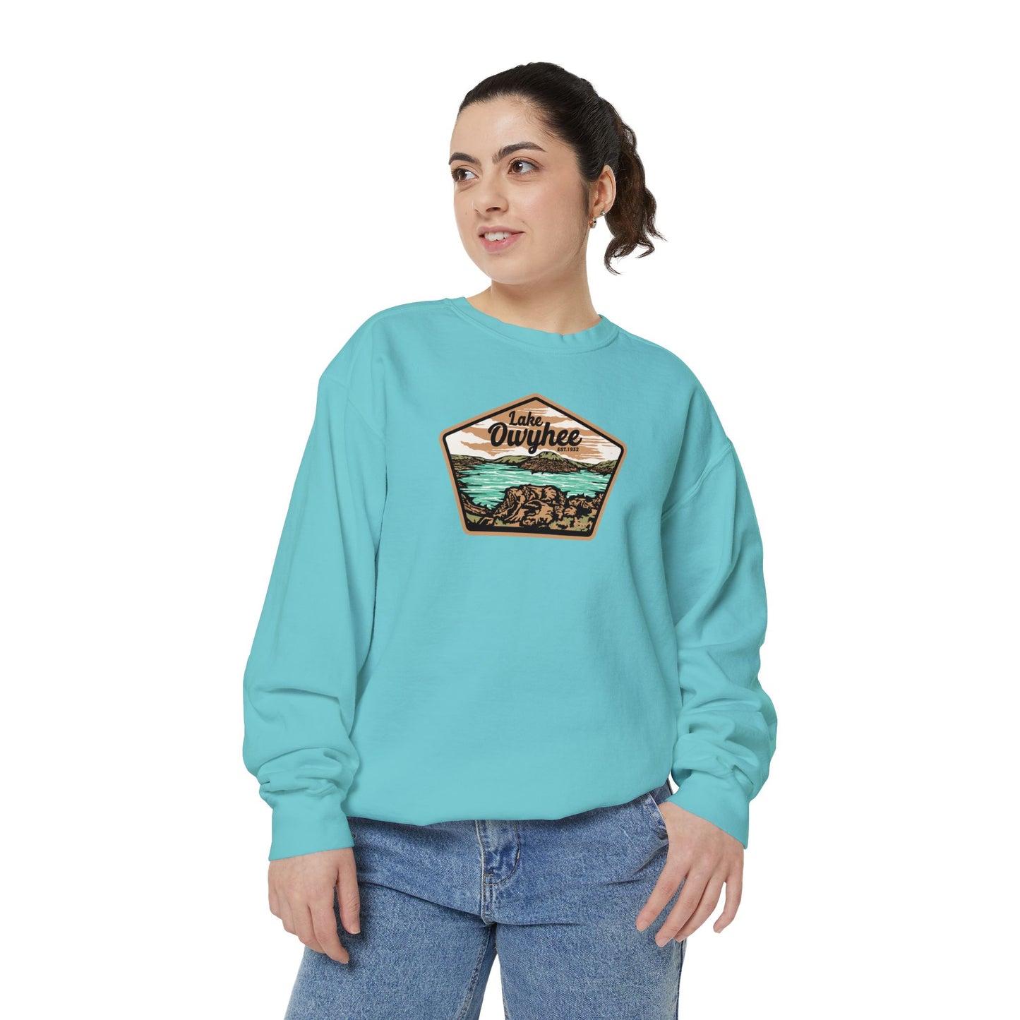 Lake Owyhee Patch Unisex Garment-Dyed Sweatshirt