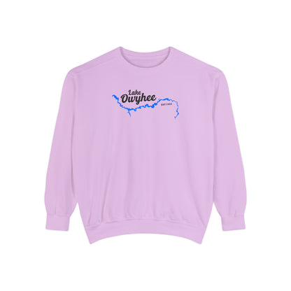 Lake Owyhee Outline Unisex Garment-Dyed Sweatshirt