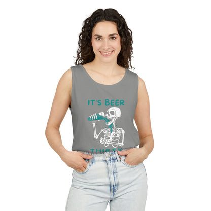 Beer Thirty Unisex Garment-Dyed Tank Top