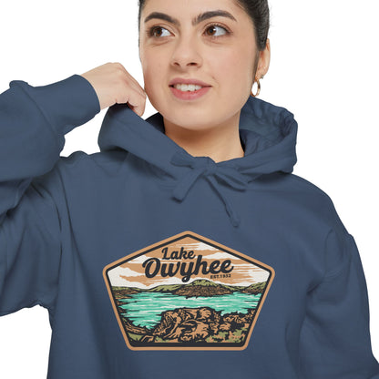 Lake Owyhee Patch Unisex Garment-Dyed Hoodie