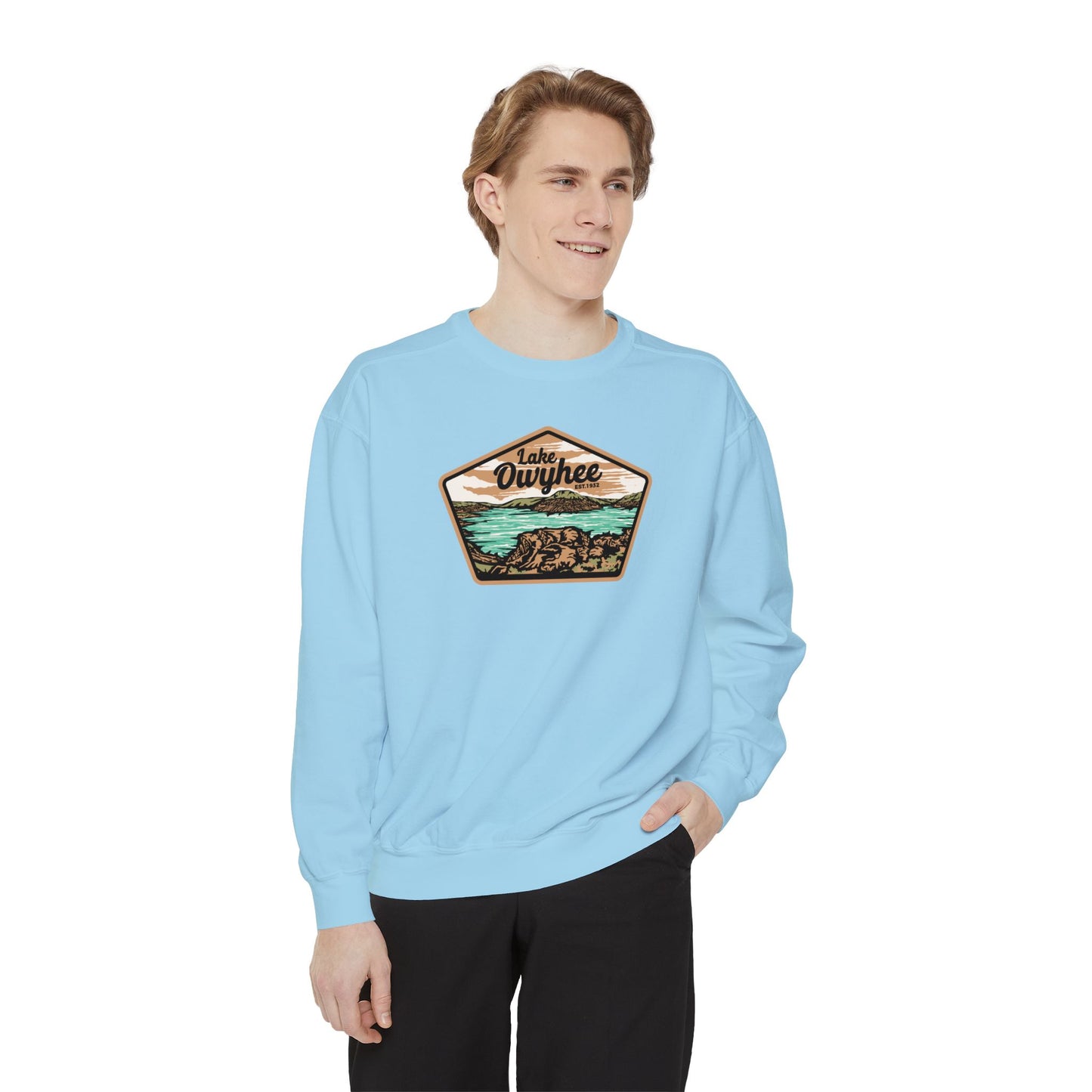 Lake Owyhee Patch Unisex Garment-Dyed Sweatshirt