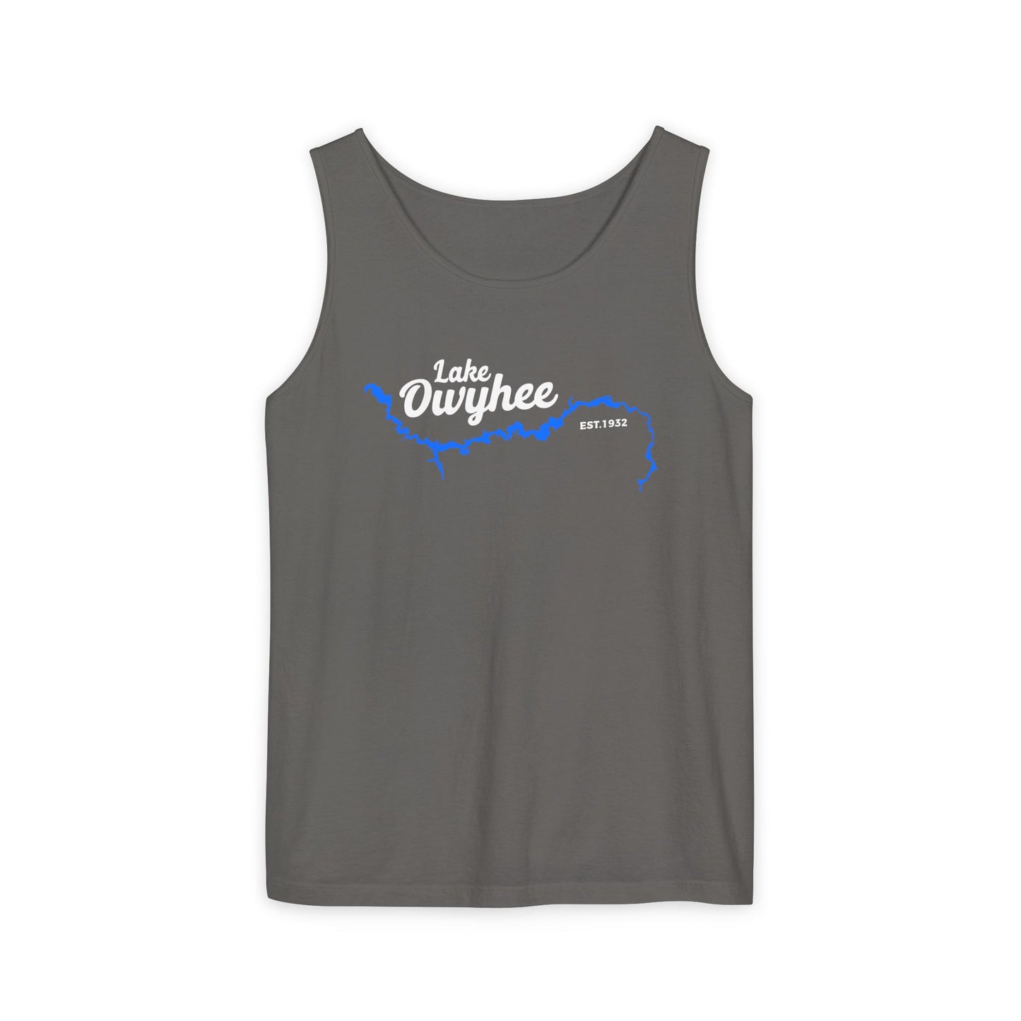 Lake Owyhee Outline Unisex Garment-Dyed Tank Top