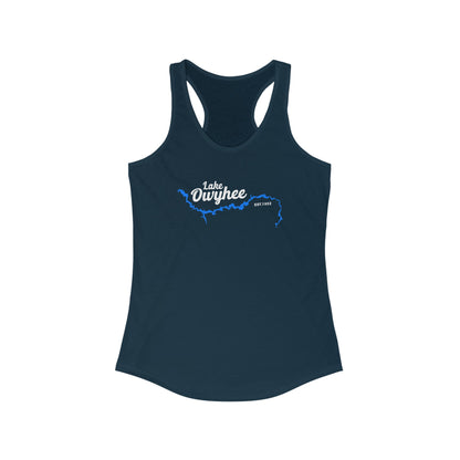 Lake Owyhee Outline Women's Ideal Racerback Tank