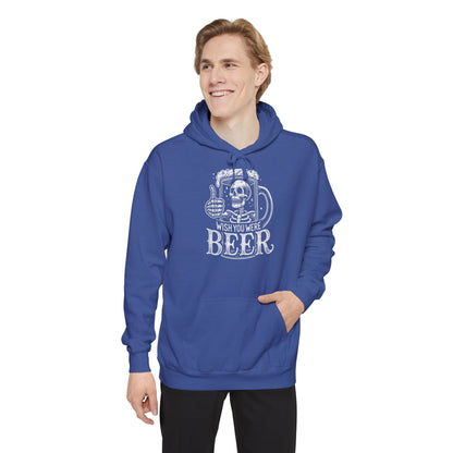 Wish You Were Beer Unisex Garment-Dyed Hoodie