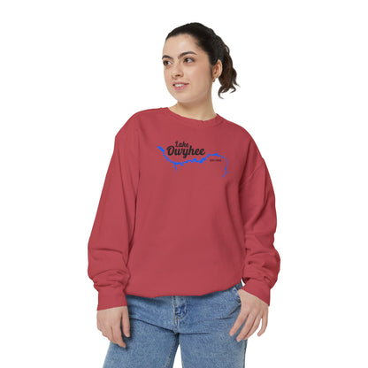 Lake Owyhee Outline Unisex Garment-Dyed Sweatshirt