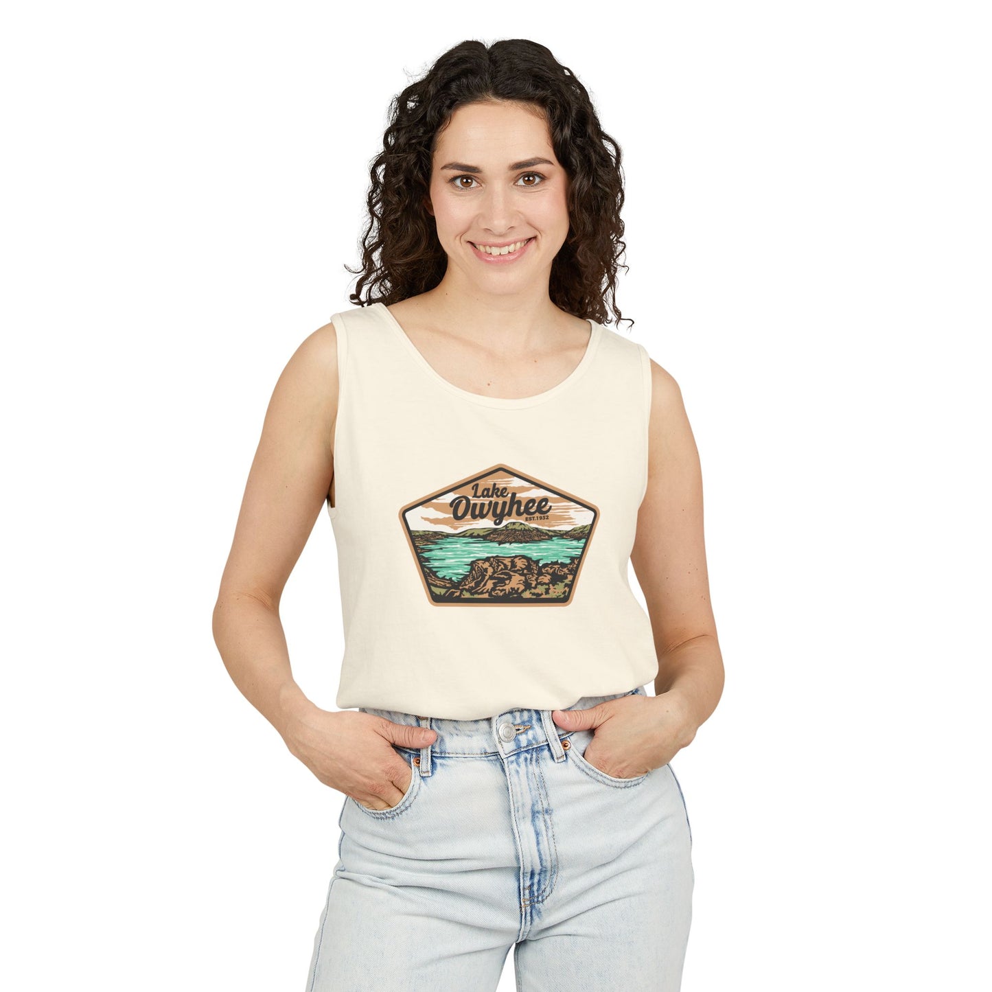 Lake Owyhee Patch Unisex Garment-Dyed Tank Top