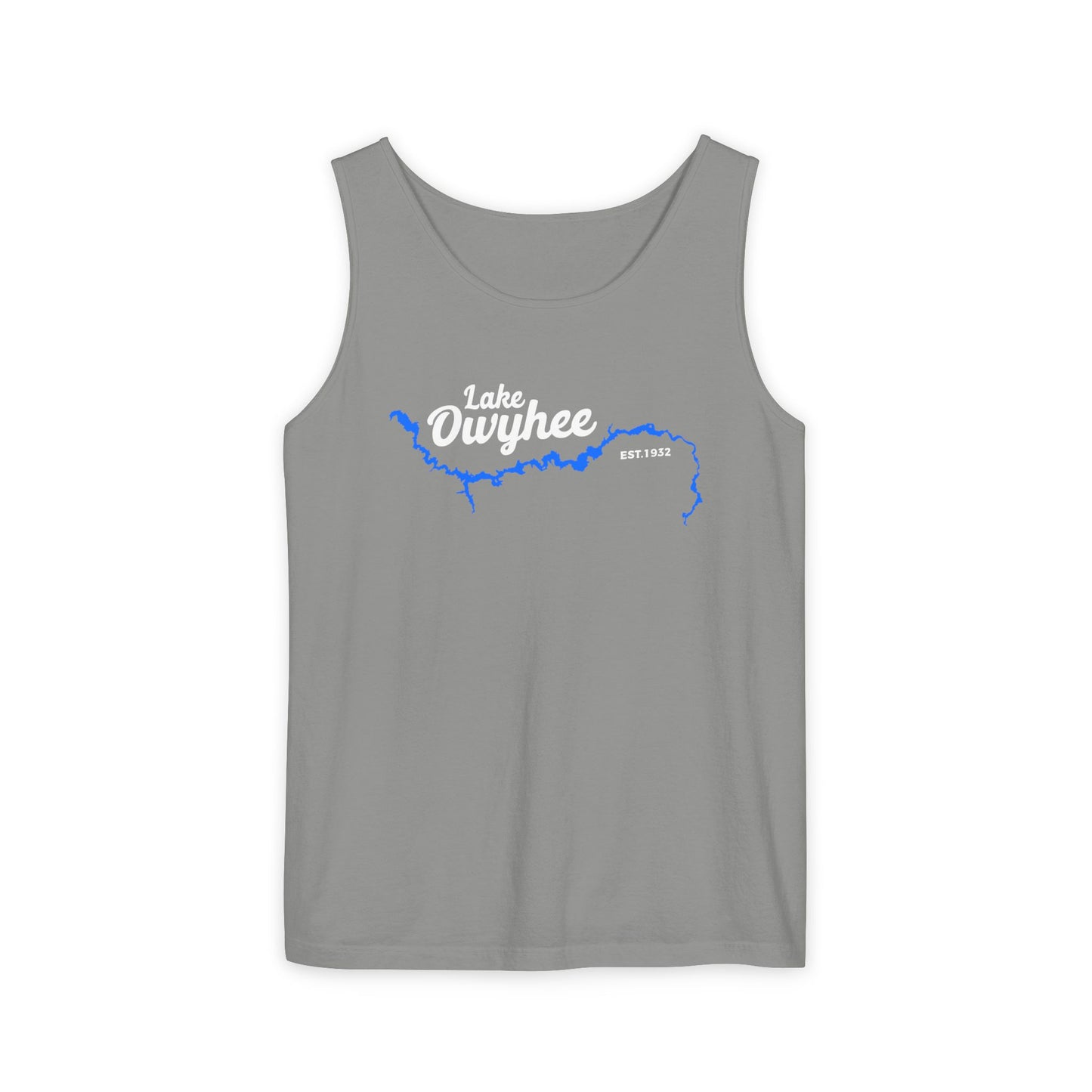 Lake Owyhee Outline Unisex Garment-Dyed Tank Top