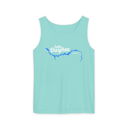 Lake Owyhee Outline Unisex Garment-Dyed Tank Top