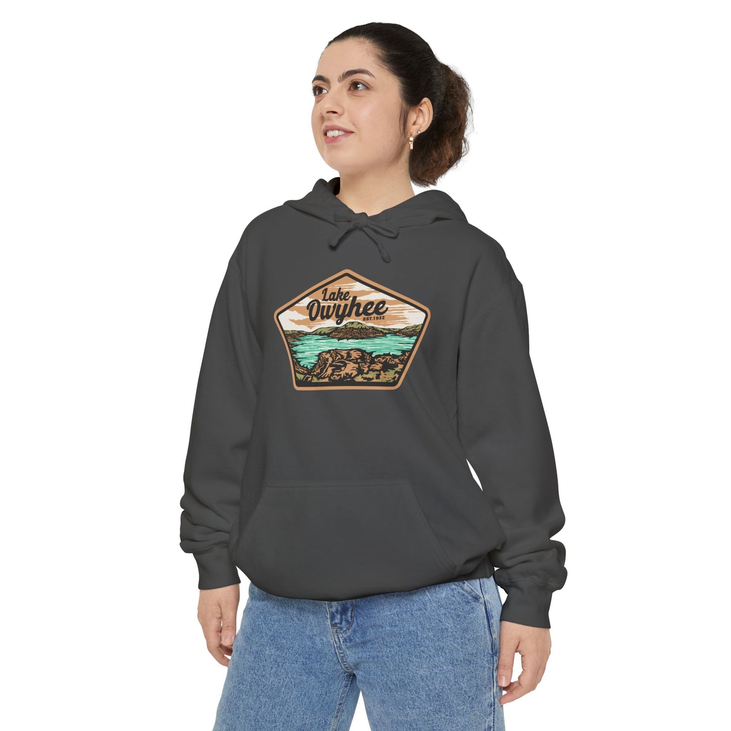 Lake Owyhee Patch Unisex Garment-Dyed Hoodie