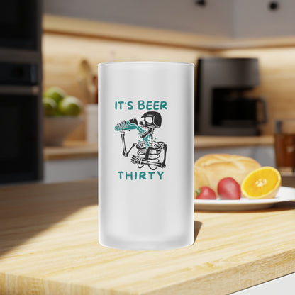 Its Beer Thirty Frosted Glass Beer Mug