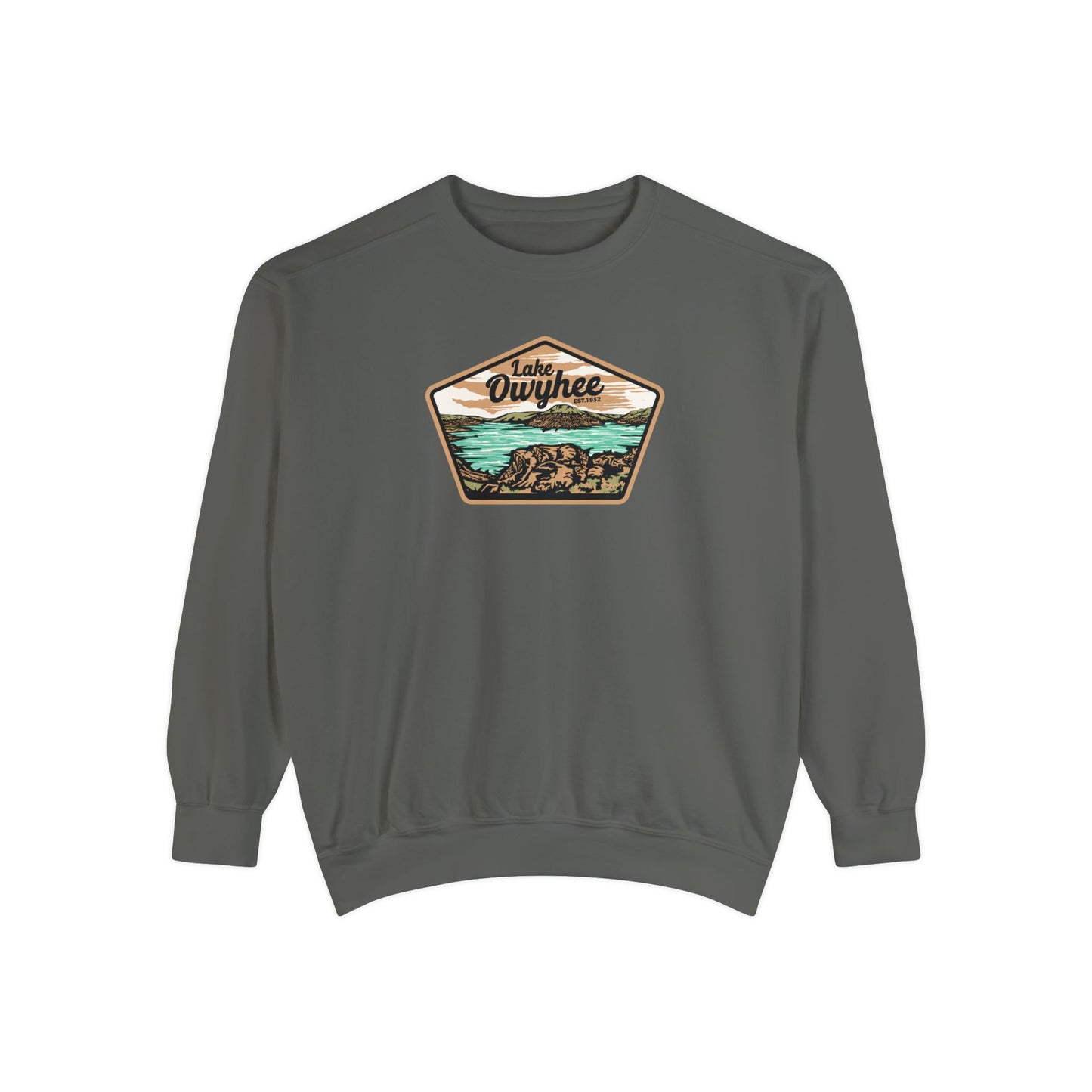 Lake Owyhee Patch Unisex Garment-Dyed Sweatshirt