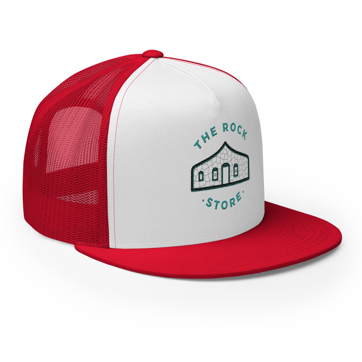 TRS Flat Bill Trucker Cap Colored Stitch