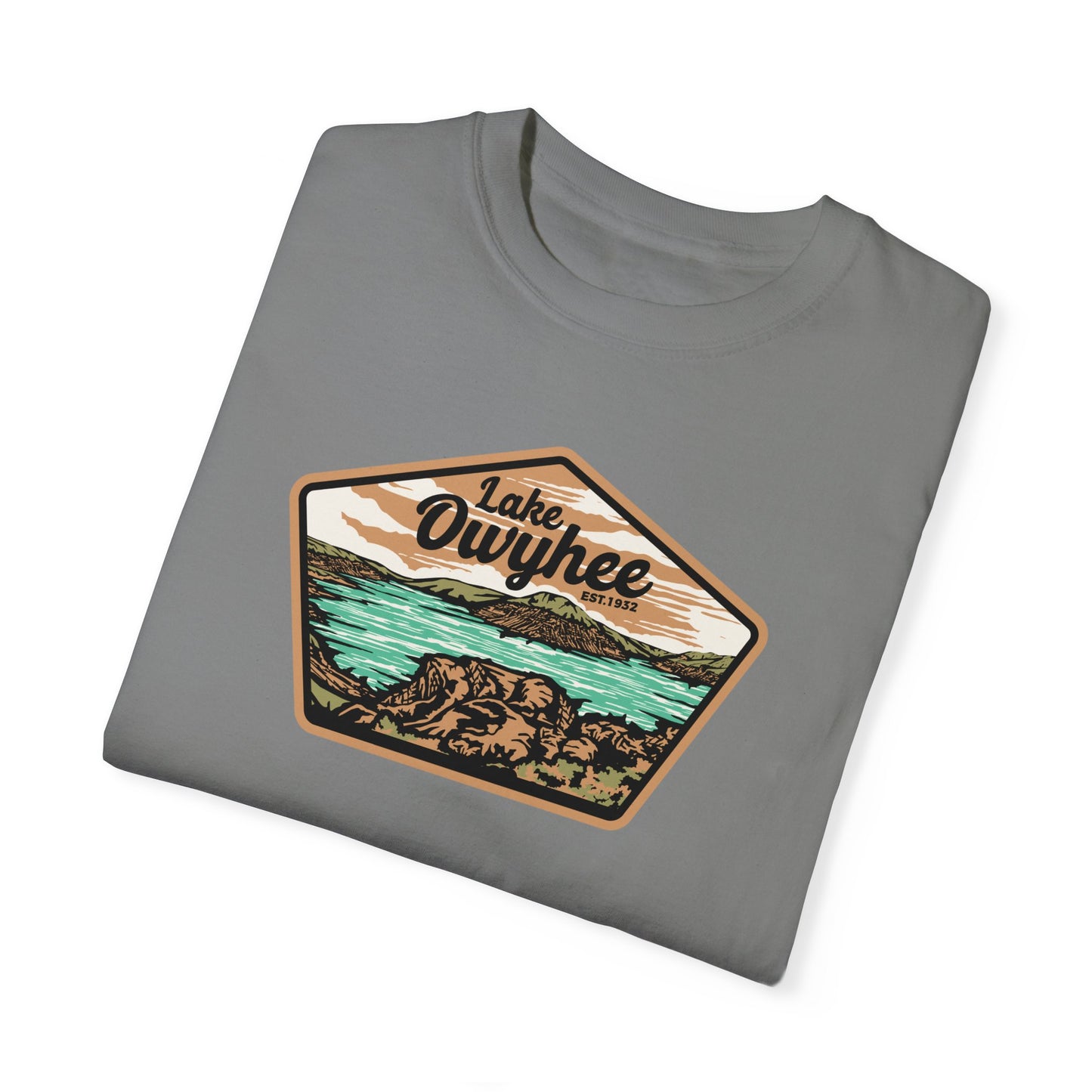 Lake Owyhee Patch Unisex Garment-Dyed T-shirt