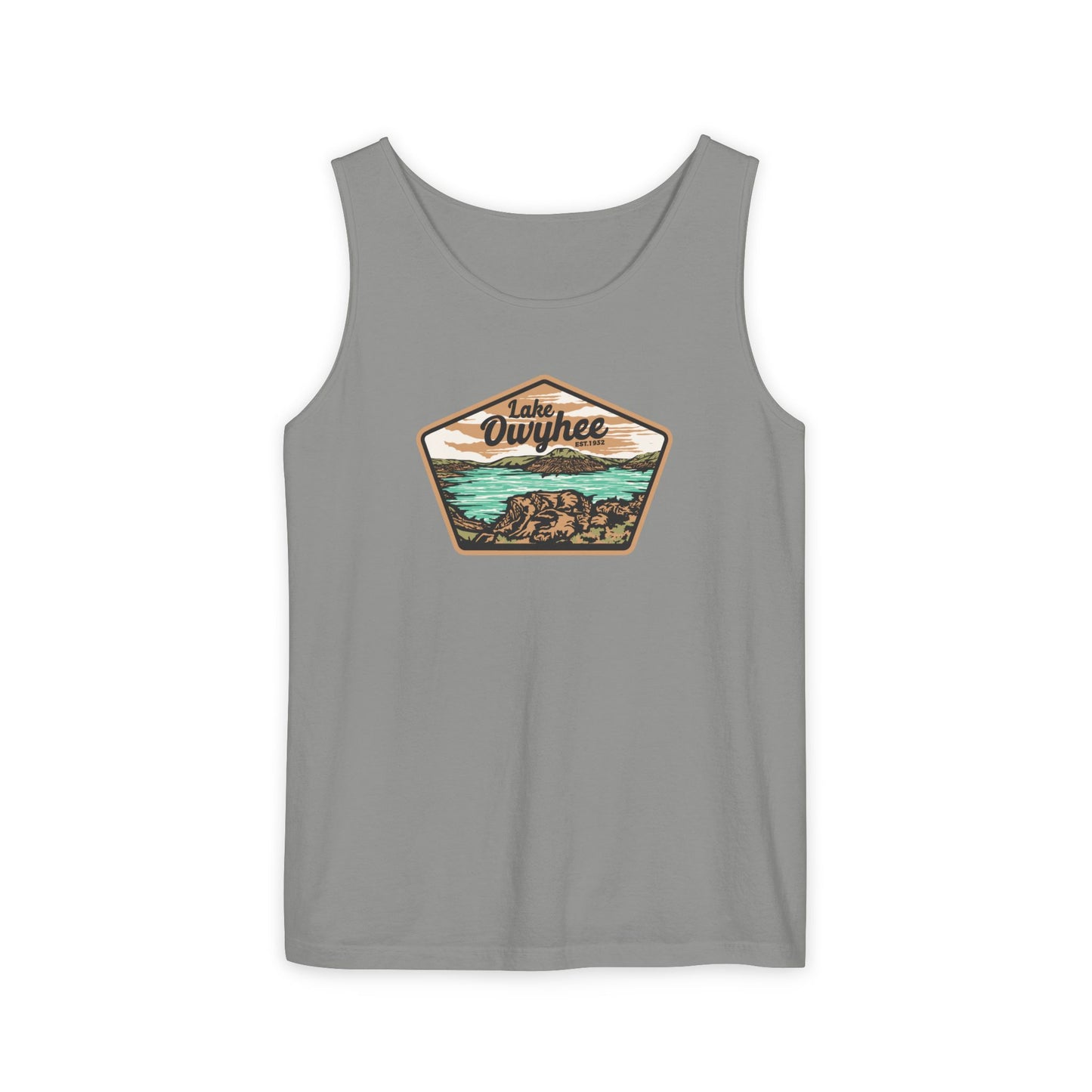 Lake Owyhee Patch Unisex Garment-Dyed Tank Top