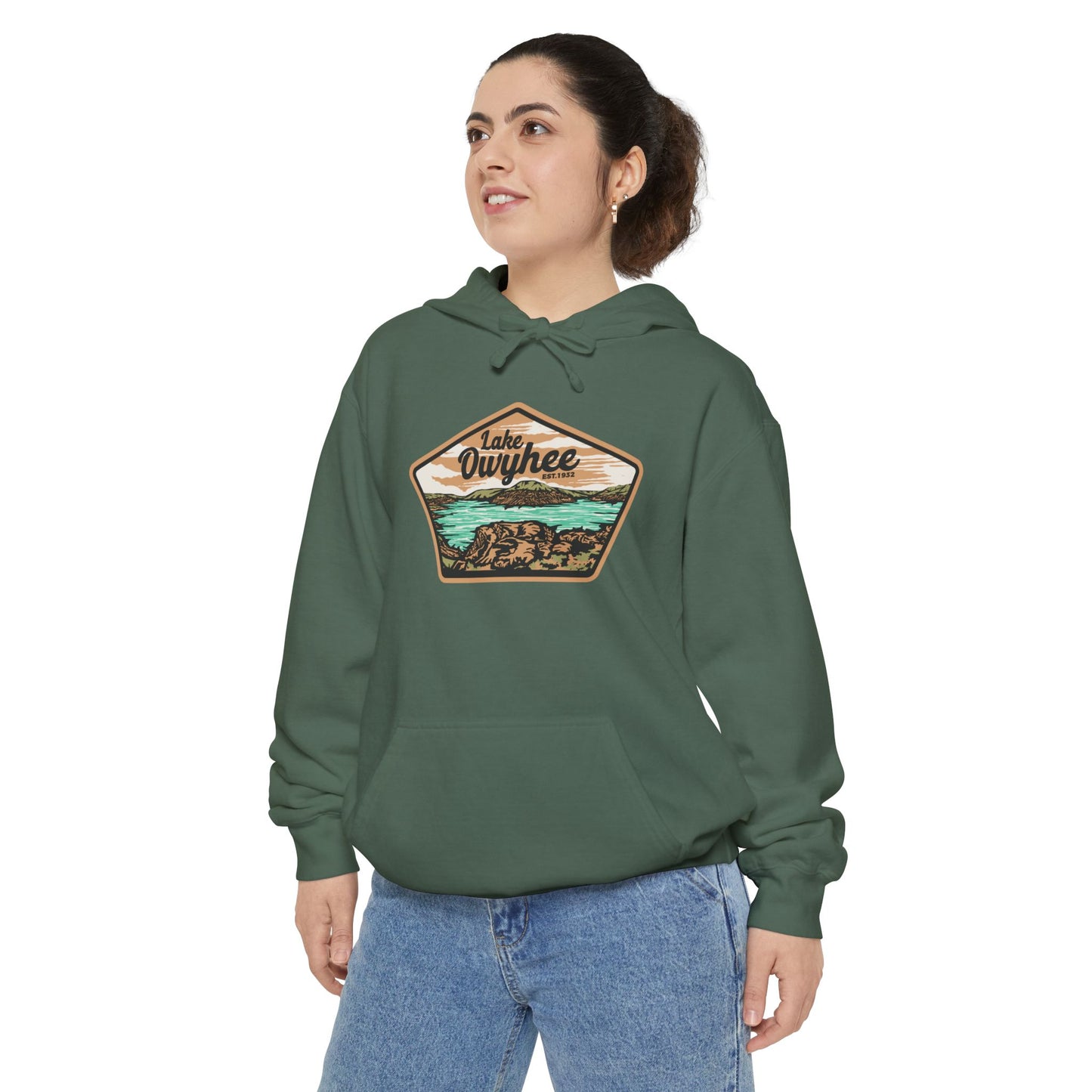 Lake Owyhee Patch Unisex Garment-Dyed Hoodie