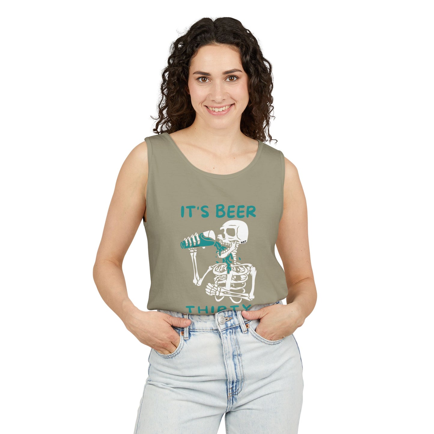 Beer Thirty Unisex Garment-Dyed Tank Top