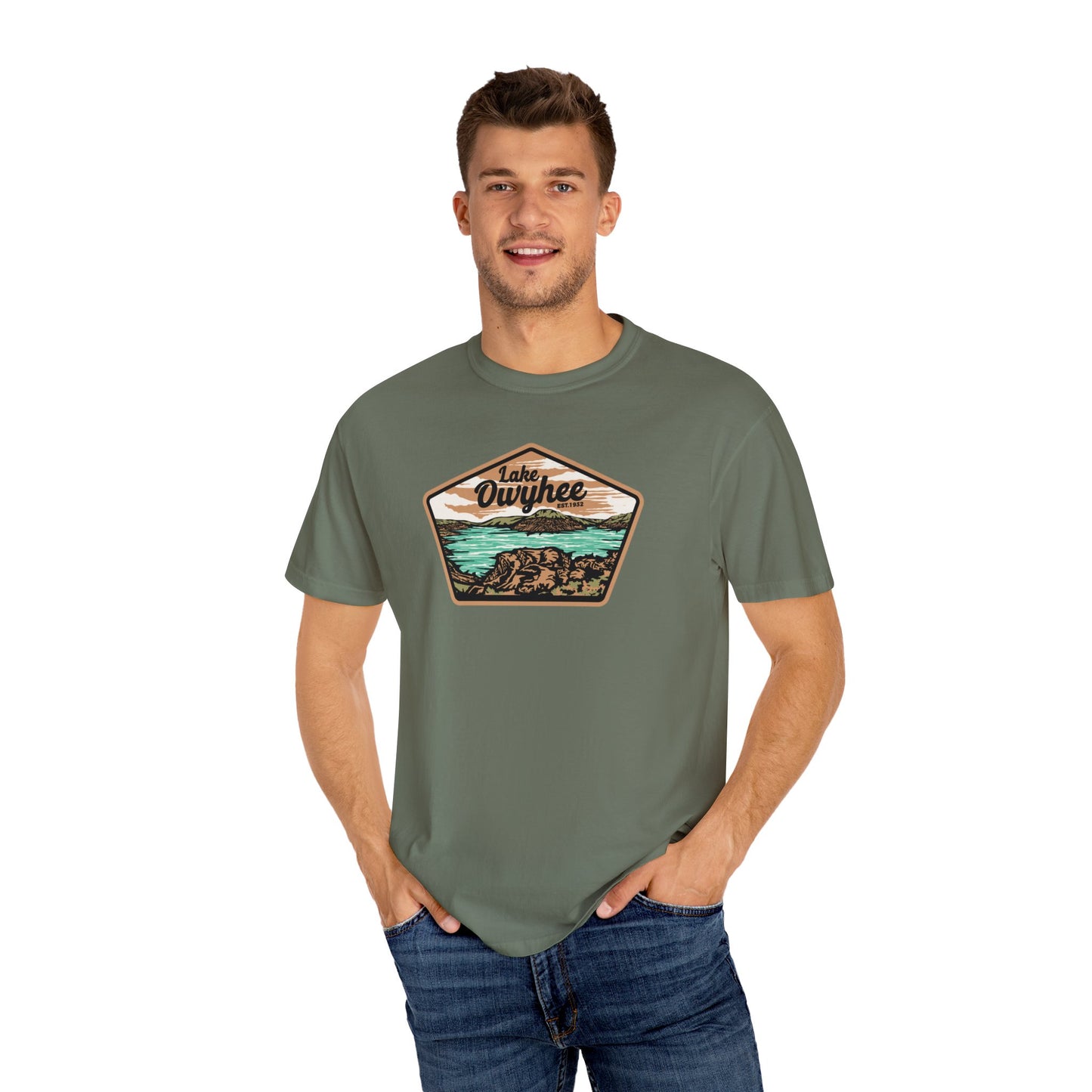 Lake Owyhee Patch Unisex Garment-Dyed T-shirt