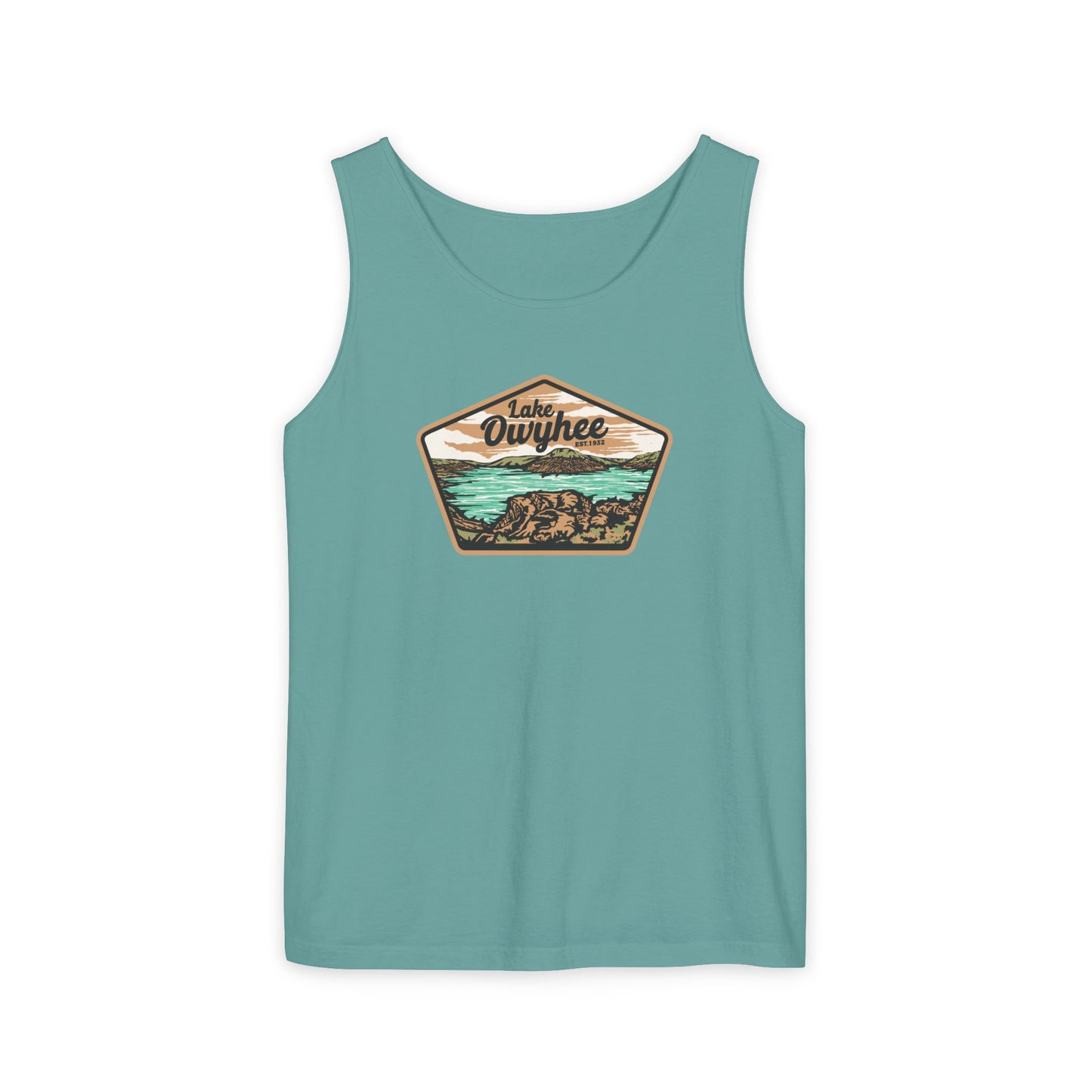 Lake Owyhee Patch Unisex Garment-Dyed Tank Top