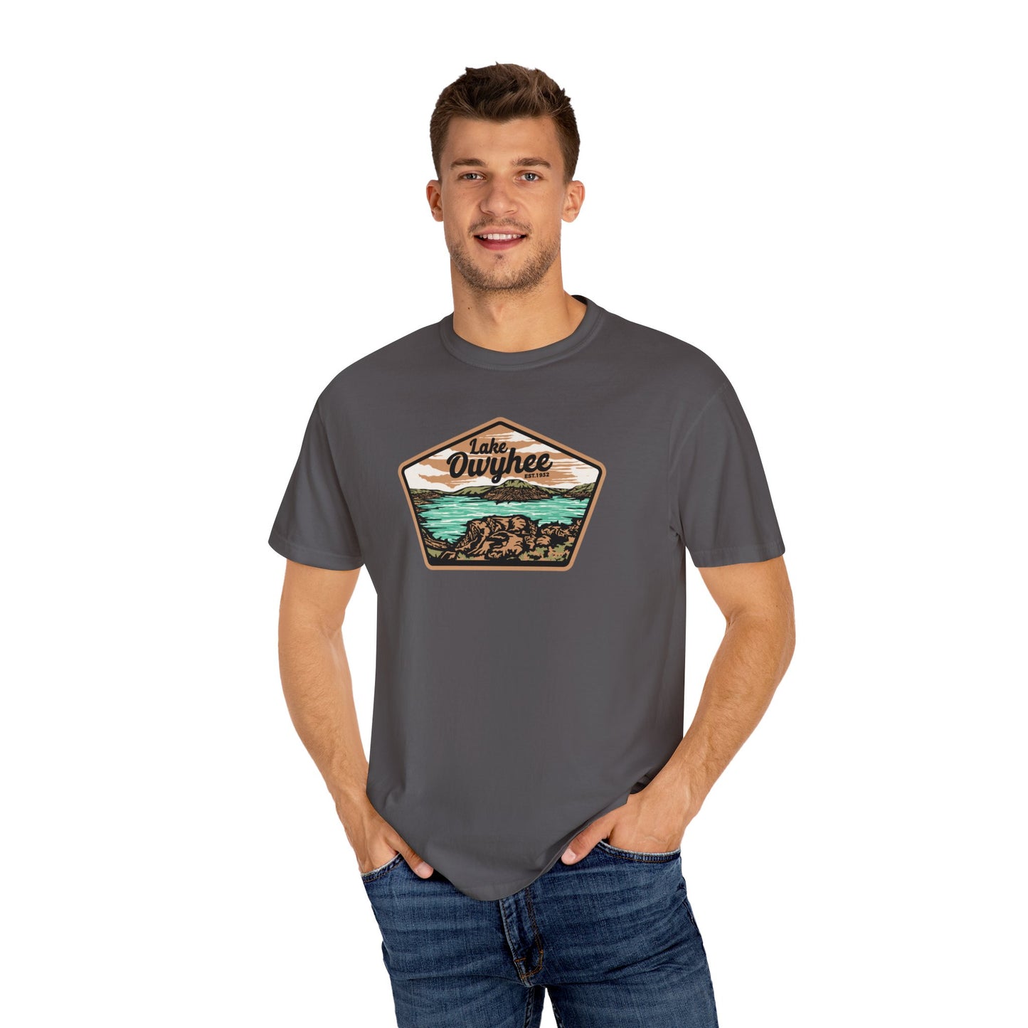 Lake Owyhee Patch Unisex Garment-Dyed T-shirt