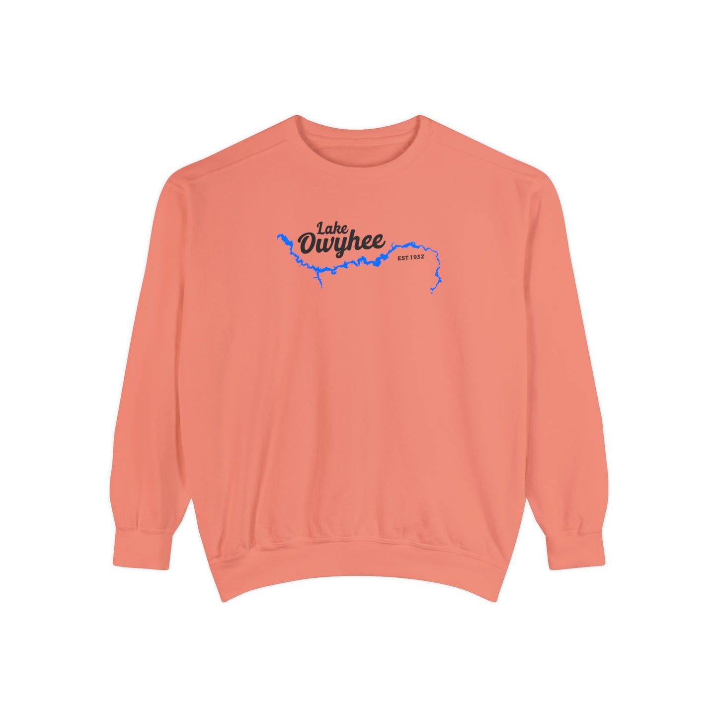 Lake Owyhee Outline Unisex Garment-Dyed Sweatshirt