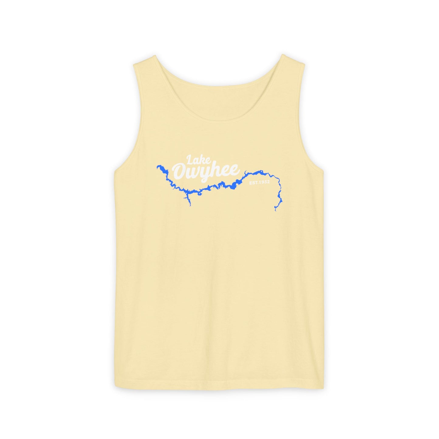 Lake Owyhee Outline Unisex Garment-Dyed Tank Top