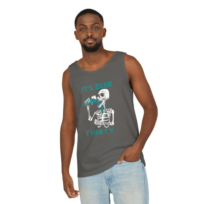 Beer Thirty Unisex Garment-Dyed Tank Top