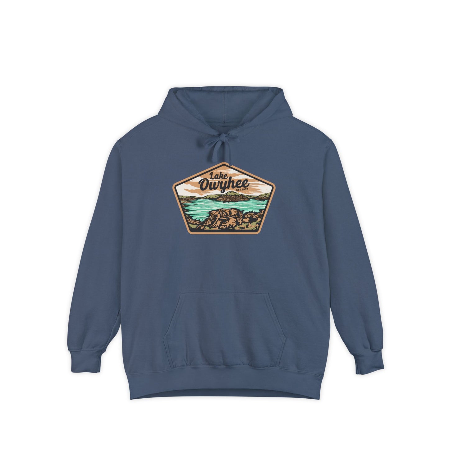 Lake Owyhee Patch Unisex Garment-Dyed Hoodie